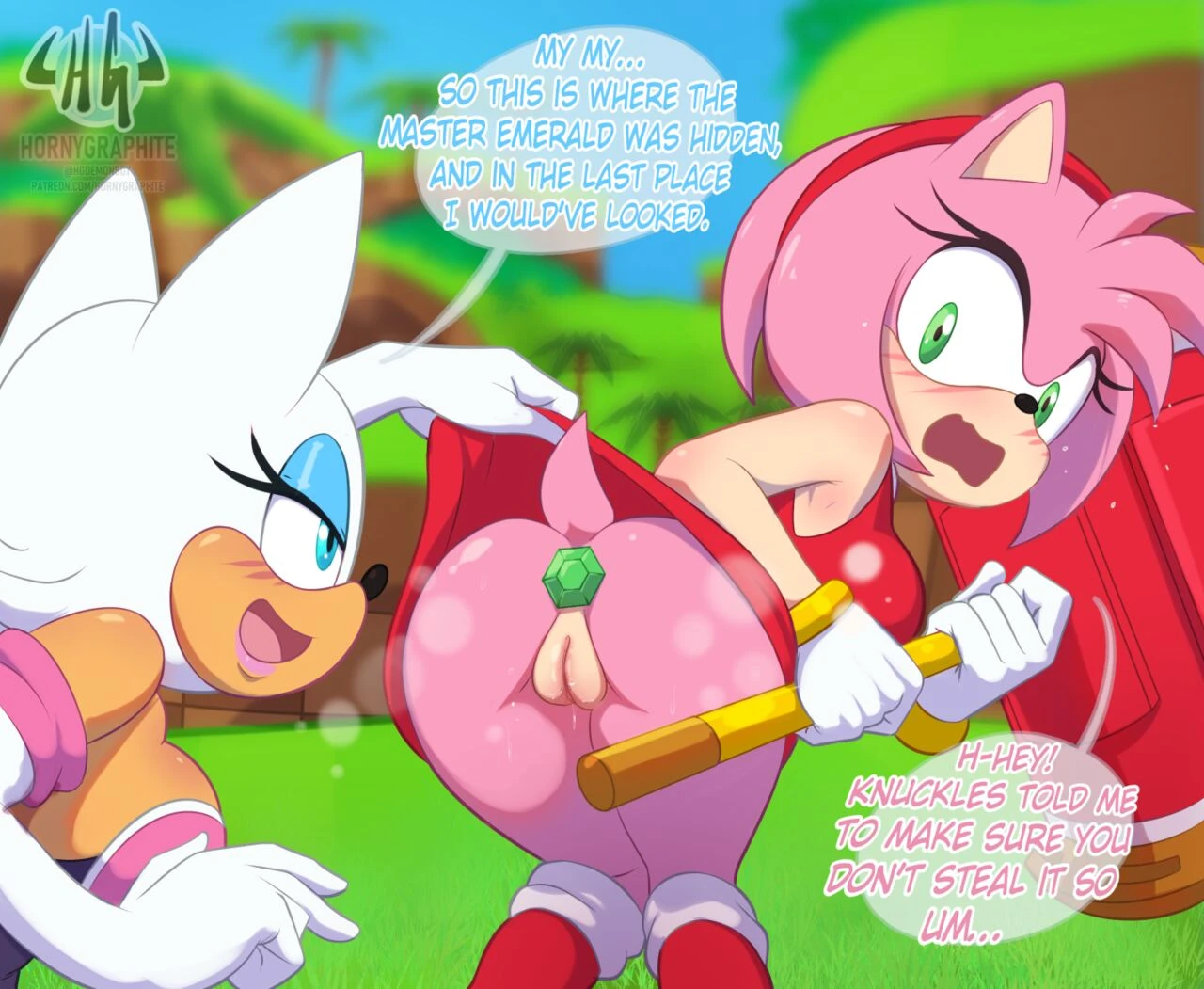 Amy x Rouge porn comic picture 1