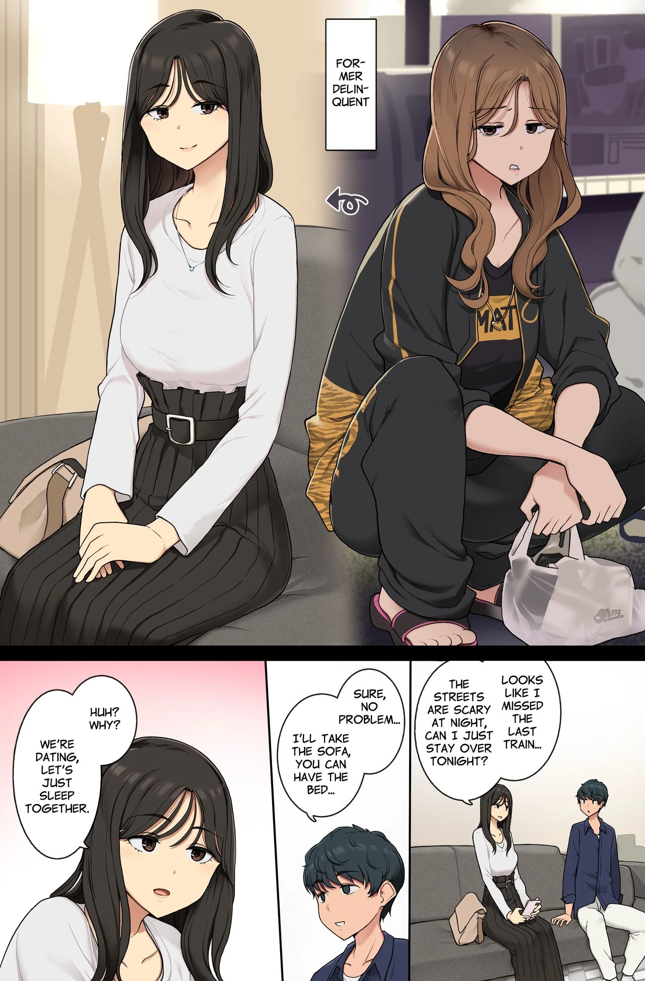 An Ex-Delinquent Lets Her Old Self Slip Out | MotoYan ga Dechau Onee-san porn comic picture 1