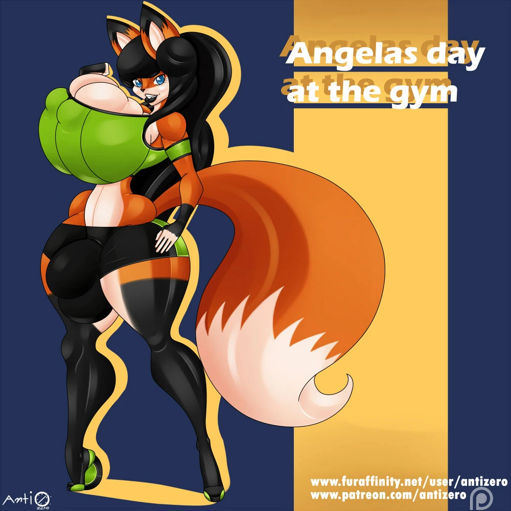 Angela's Day at the Gym porn comic picture 1