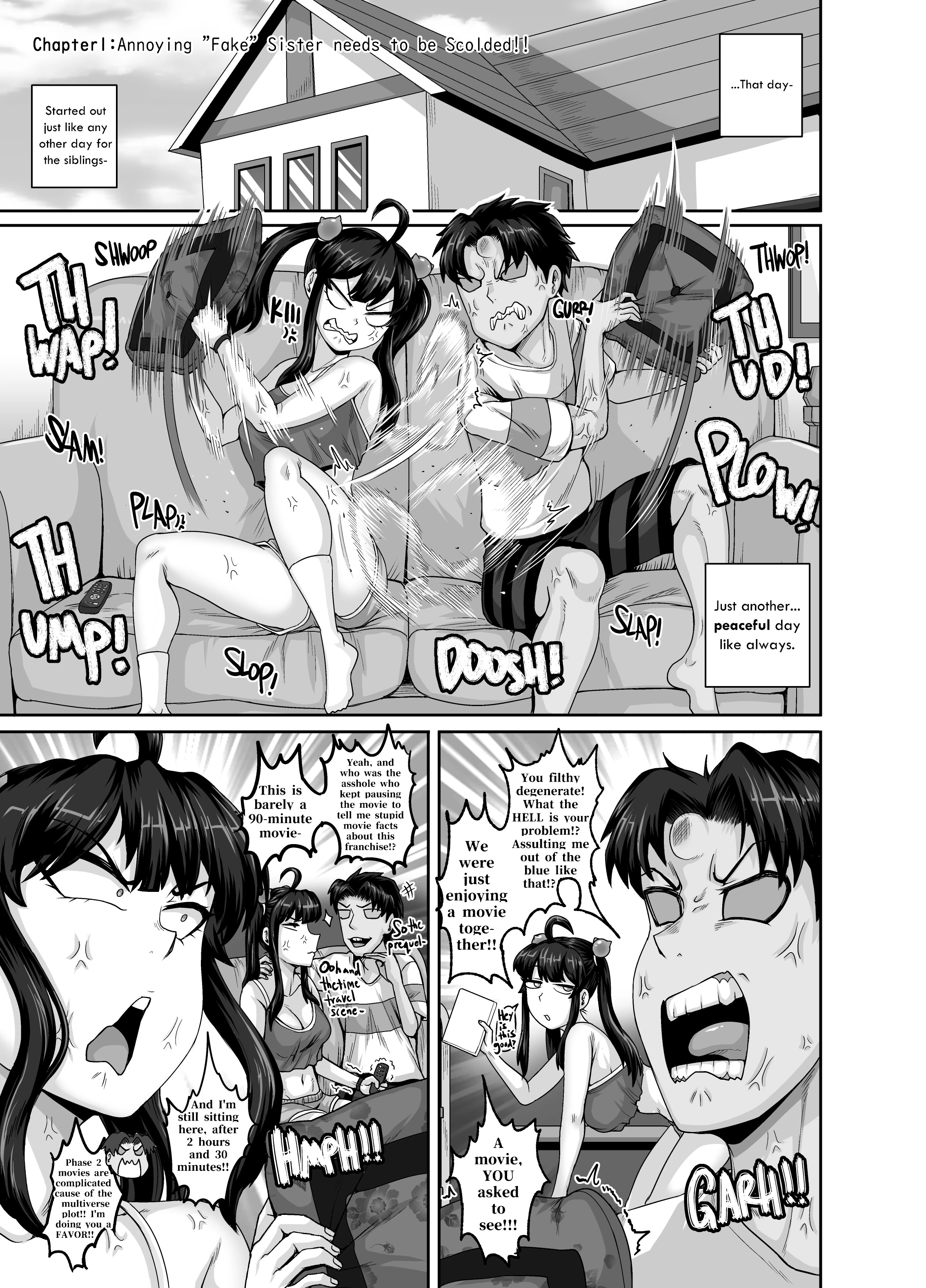 Annoying (Step) Sister Needs to be Scolded: Three! Part 1 porn comic picture 13