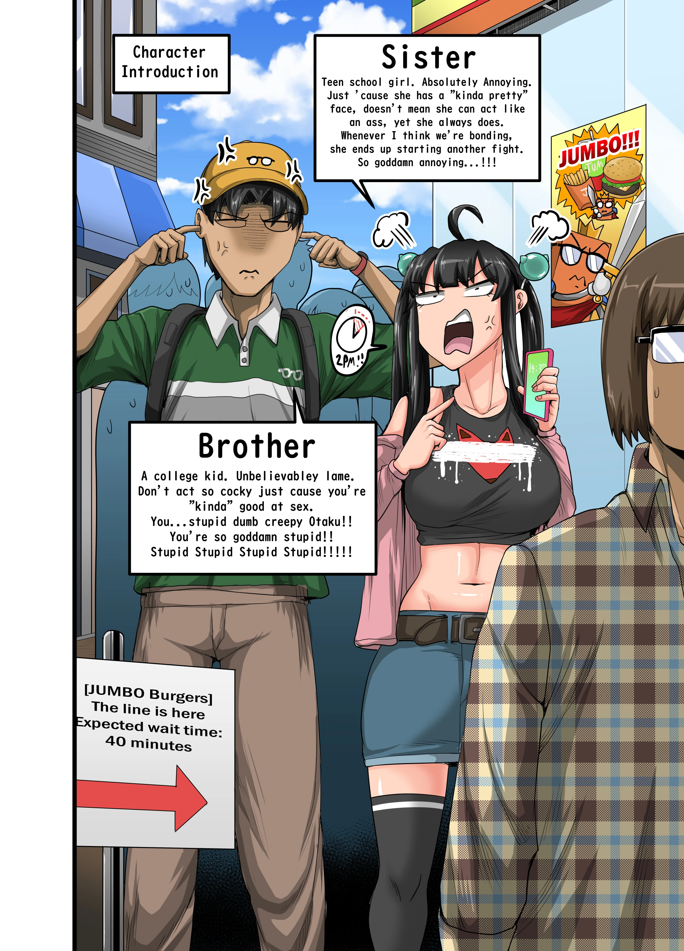 Annoying (Step) Sister Needs to be Scolded: Three! Part 1 porn comic picture 2