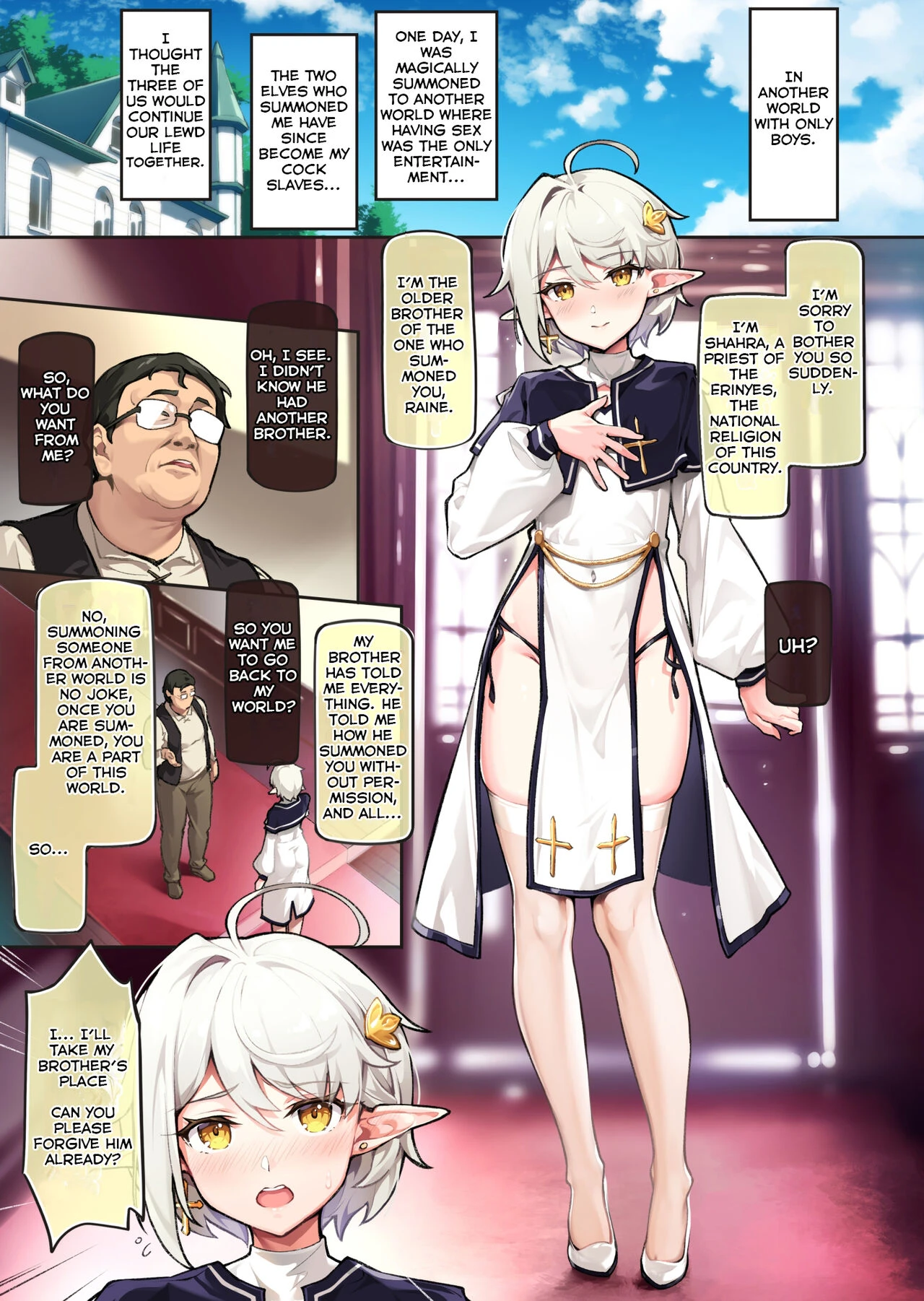 Another World: Pure And Beautiful Boy Training Diary ~To Protect My Brother, I, A Priest, Will Offer My Asshole~ porn comic picture 2