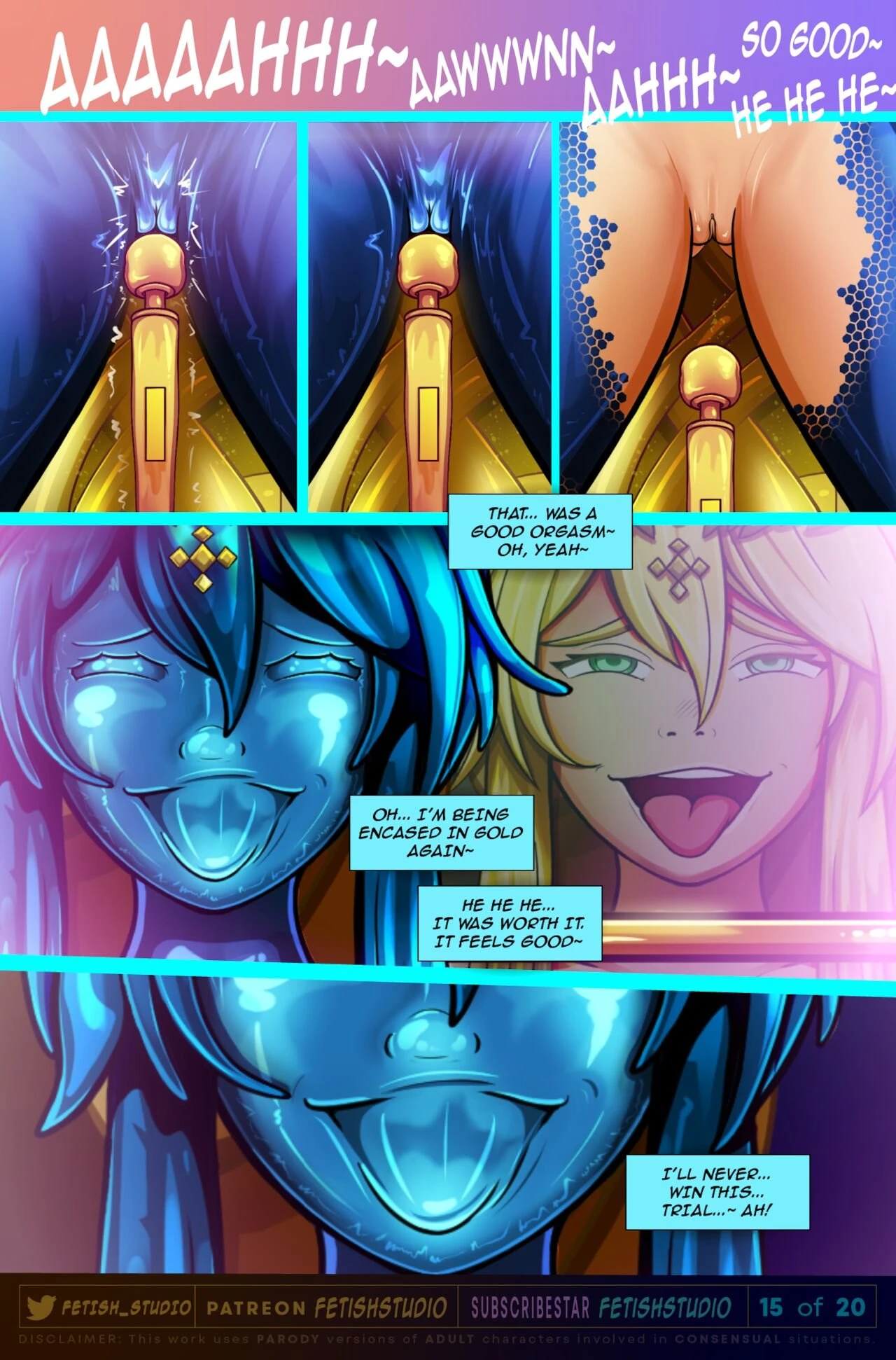 Artoria LANCER Pendragon | LATEX + GOLD Encasement porn comic picture 16