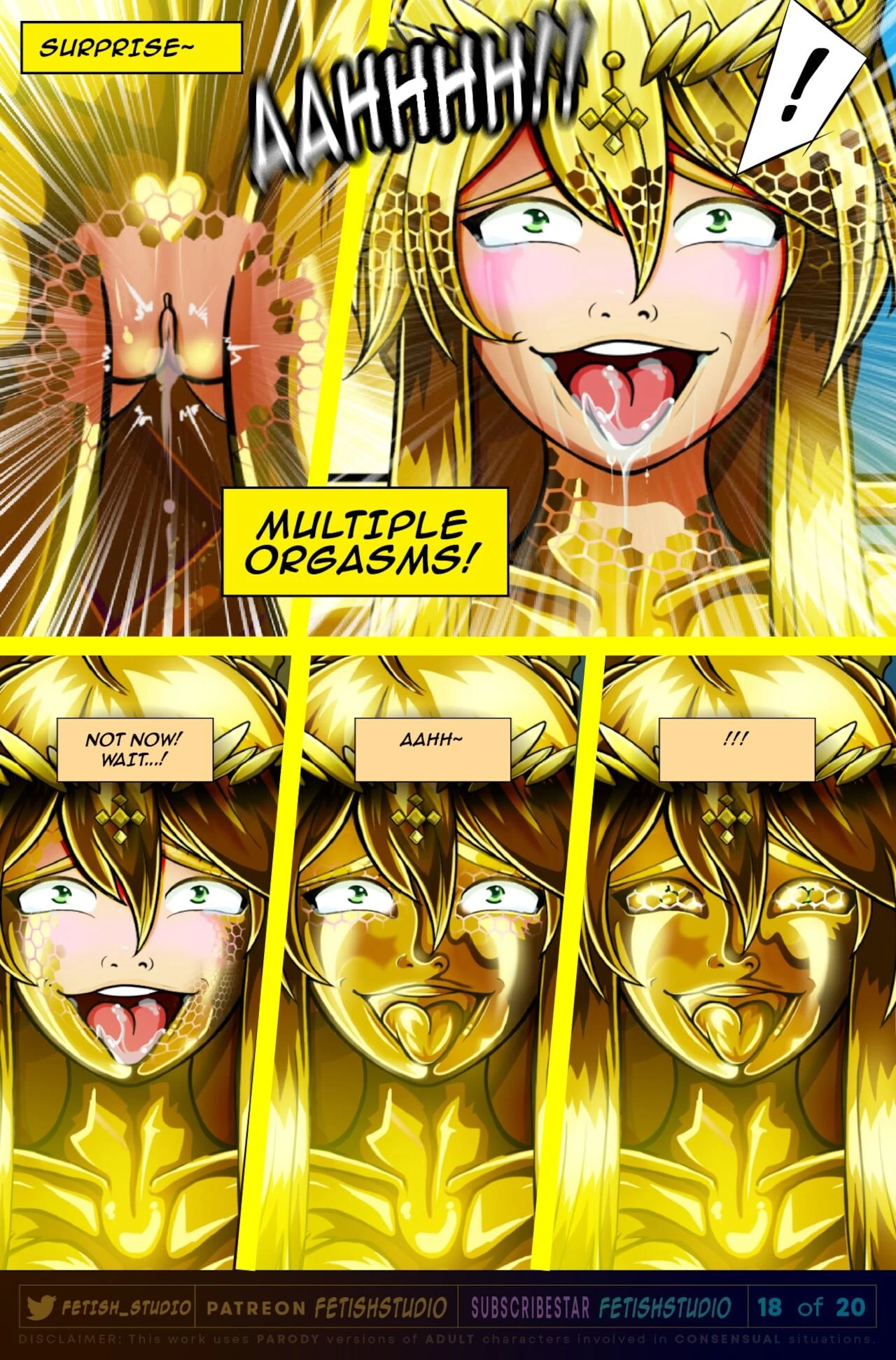 Artoria LANCER Pendragon | LATEX + GOLD Encasement porn comic picture 19