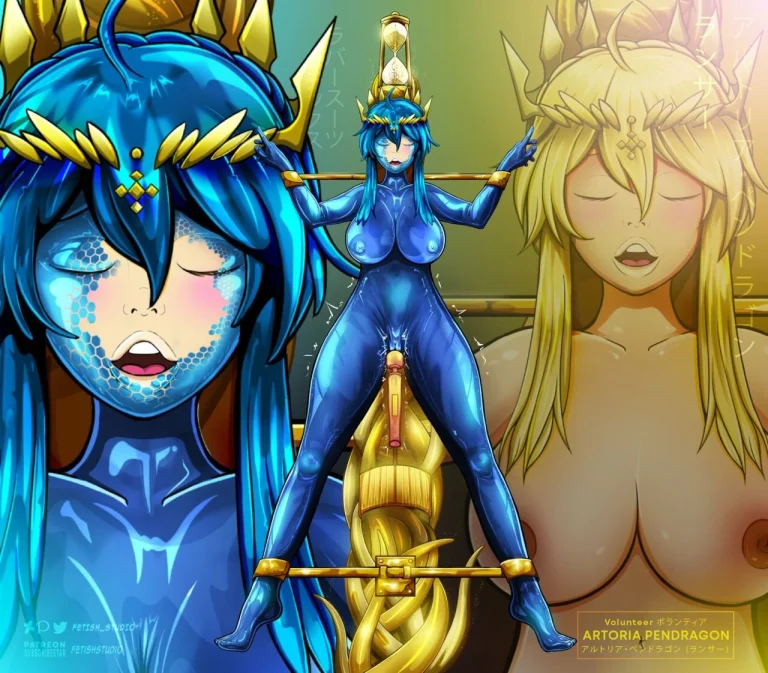 Artoria LANCER Pendragon | LATEX + GOLD Encasement porn comic picture 25