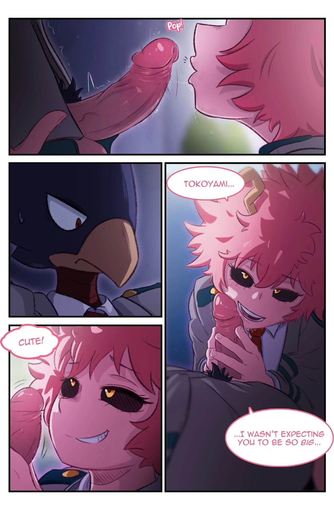 "As Thanks" Mina x Tokoyami porn comic picture 10