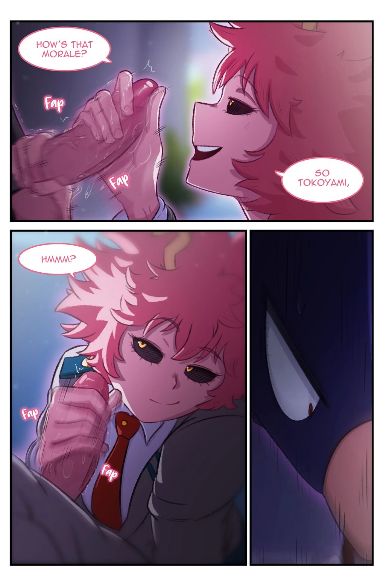 "As Thanks" Mina x Tokoyami porn comic picture 12