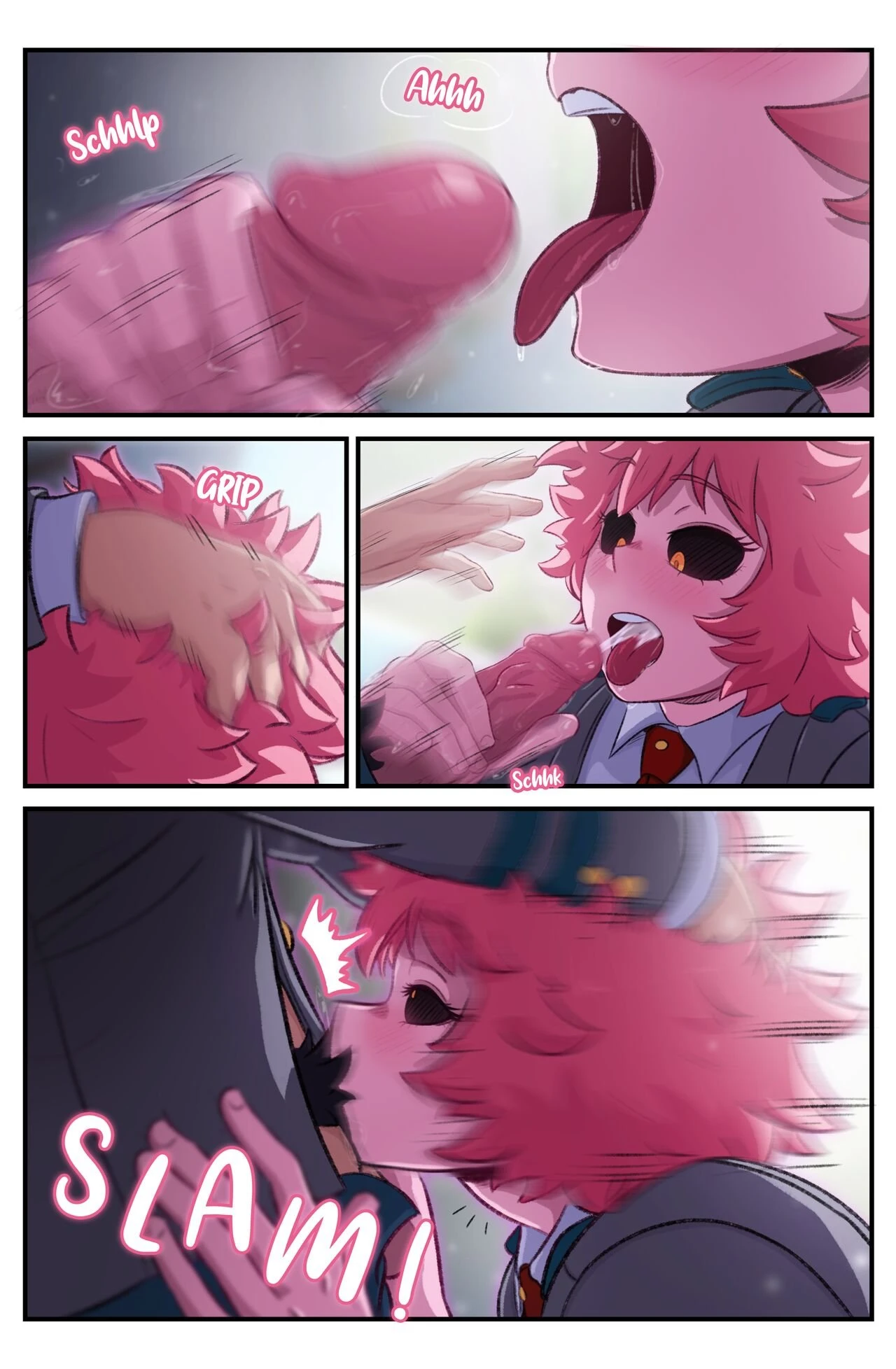 "As Thanks" Mina x Tokoyami porn comic picture 16
