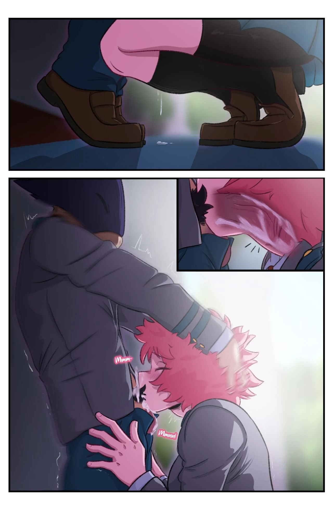 "As Thanks" Mina x Tokoyami porn comic picture 17