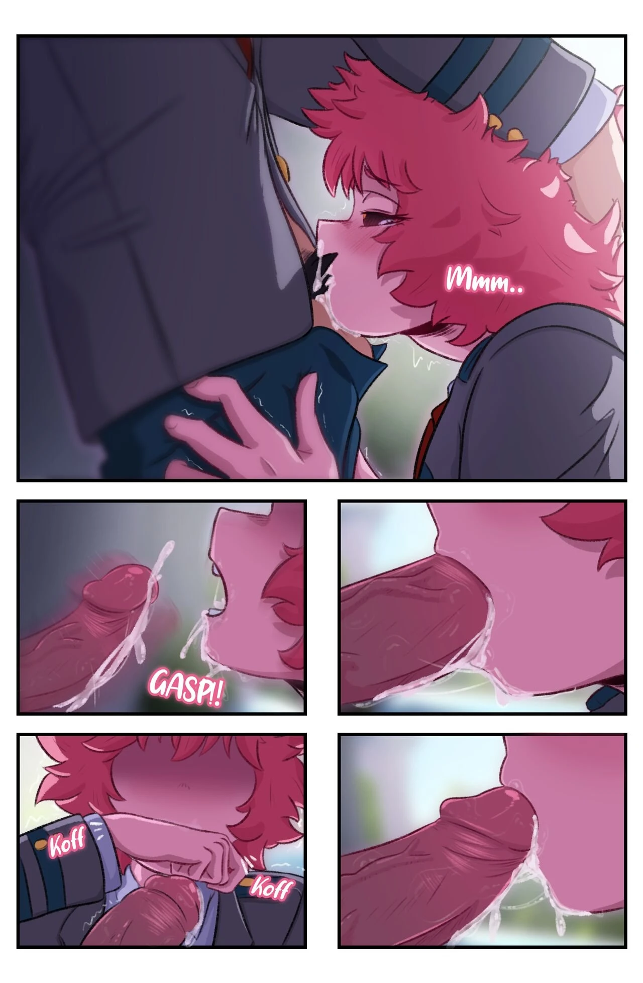 "As Thanks" Mina x Tokoyami porn comic picture 18