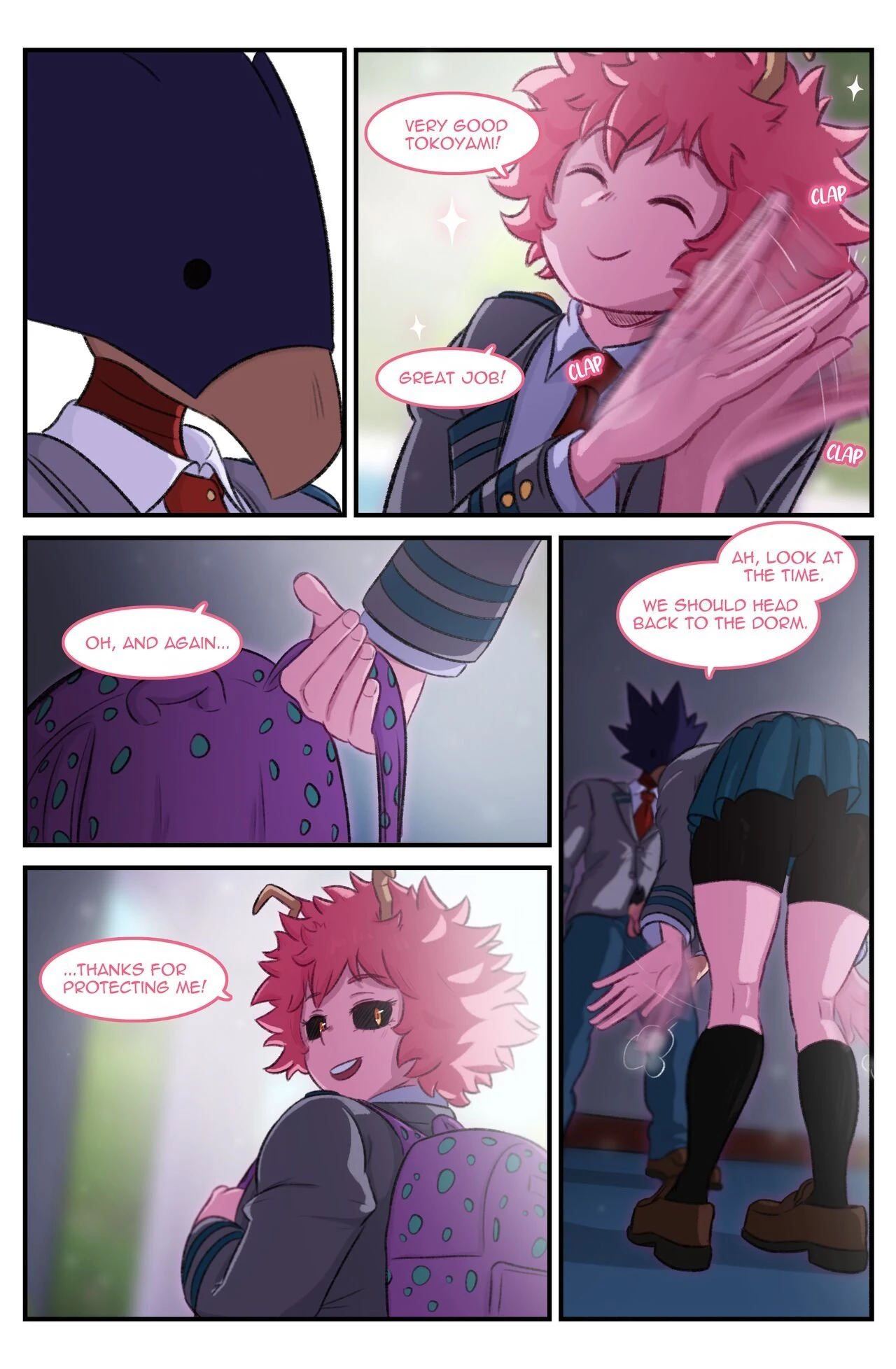"As Thanks" Mina x Tokoyami porn comic picture 20