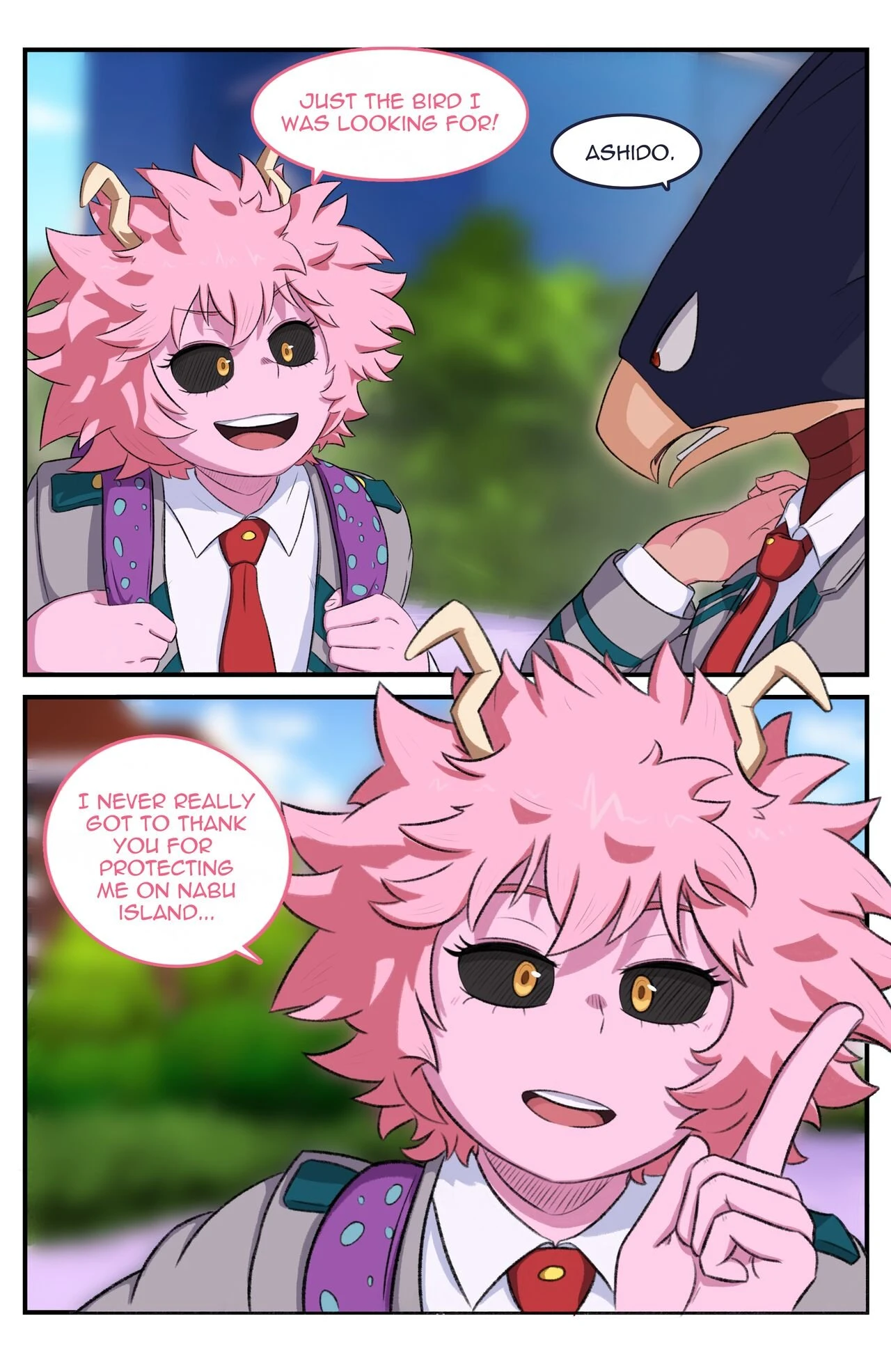 "As Thanks" Mina x Tokoyami porn comic picture 3