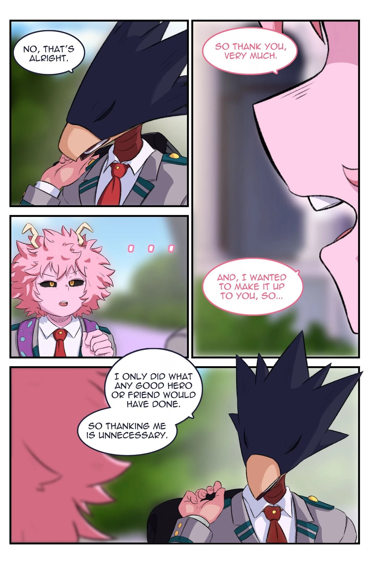 "As Thanks" Mina x Tokoyami porn comic picture 5