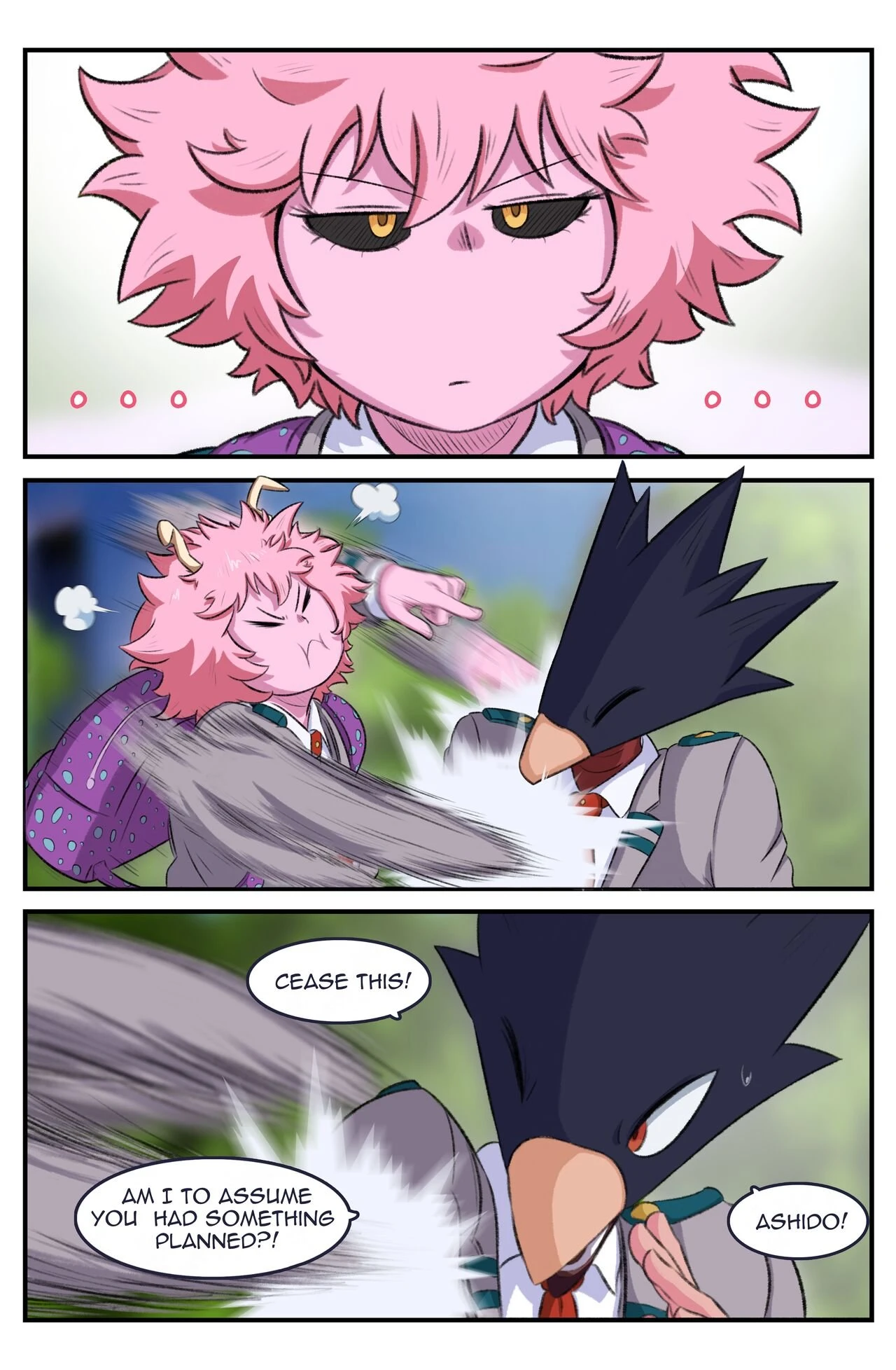 "As Thanks" Mina x Tokoyami porn comic picture 6