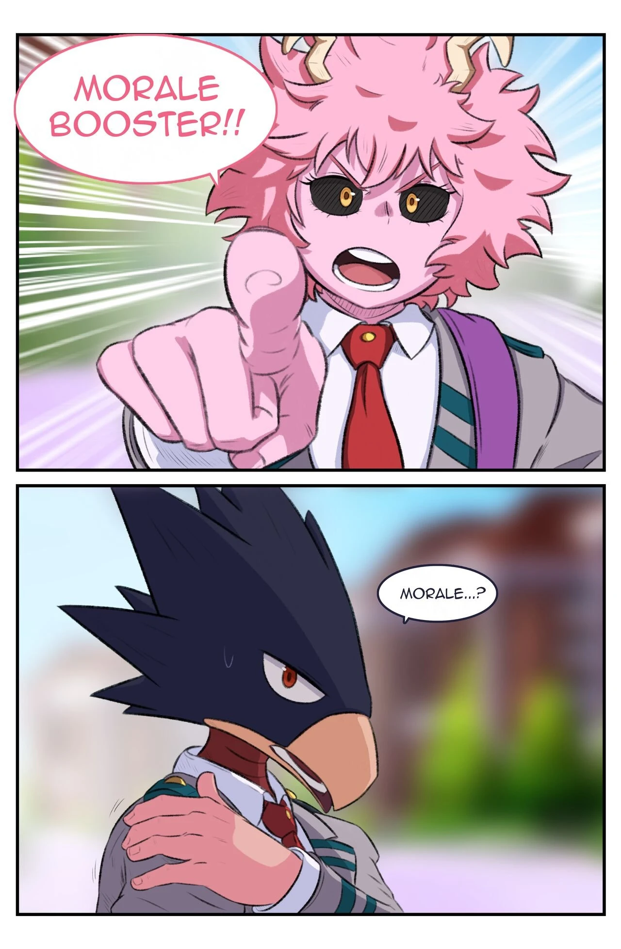 "As Thanks" Mina x Tokoyami porn comic picture 7