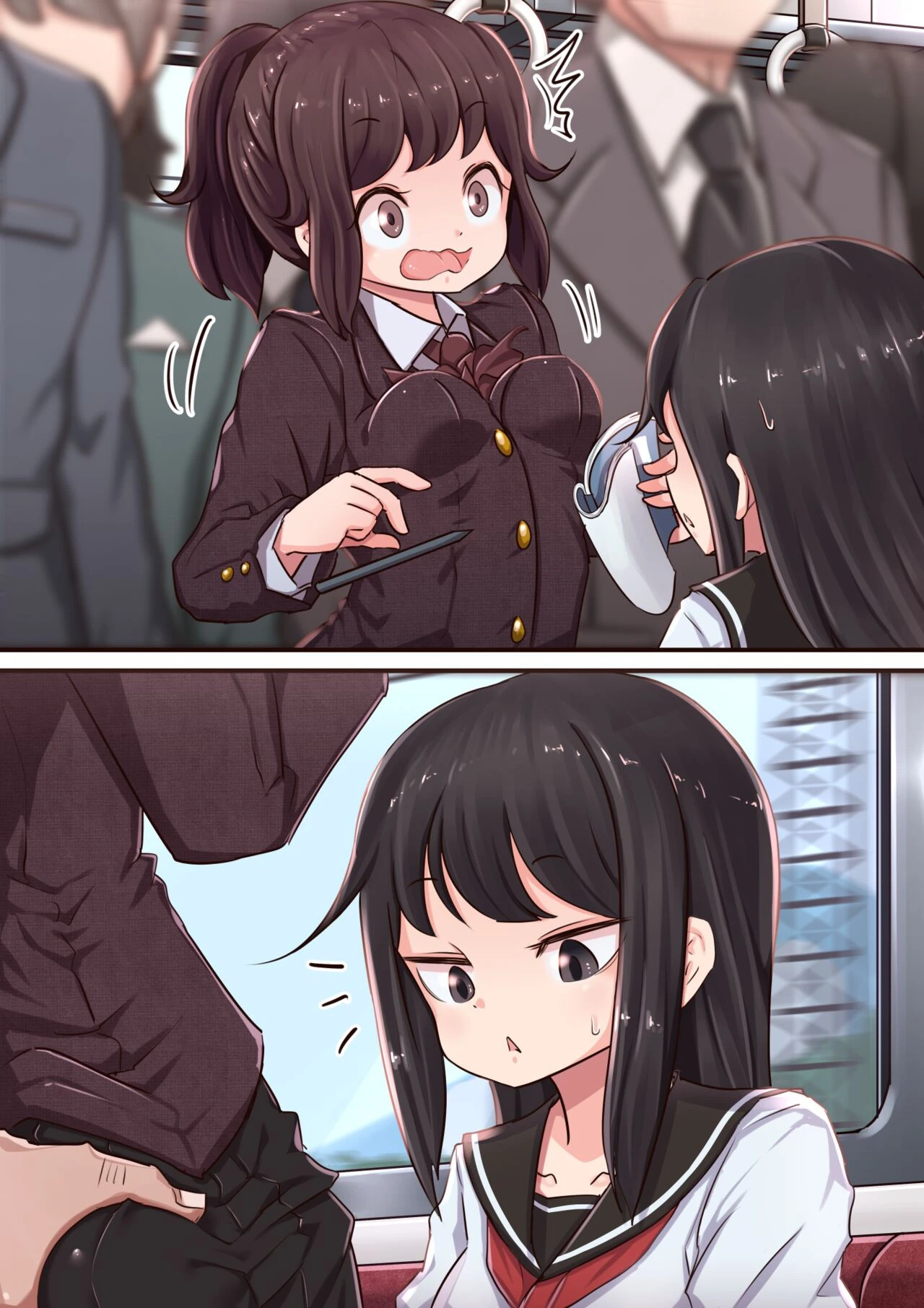 Asa no Manin Densha porn comic picture 3