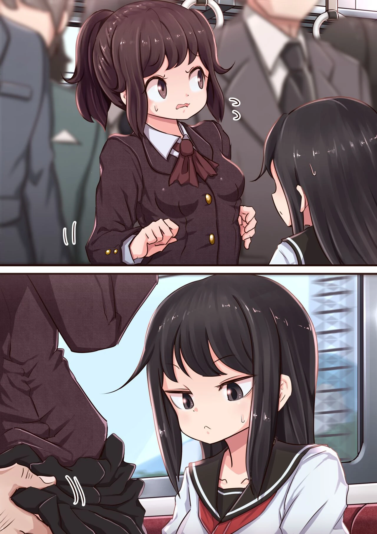 Asa no Manin Densha porn comic picture 4