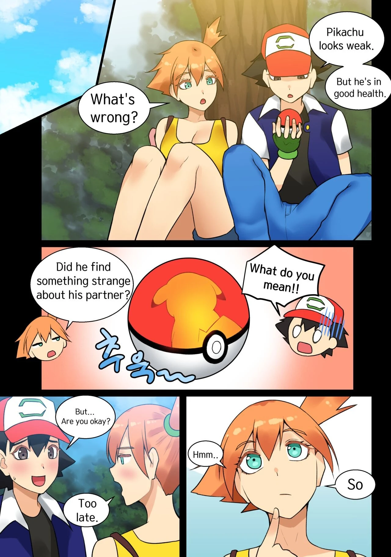 Ash x Misty (Trip with Pikachu) porn comic picture 18