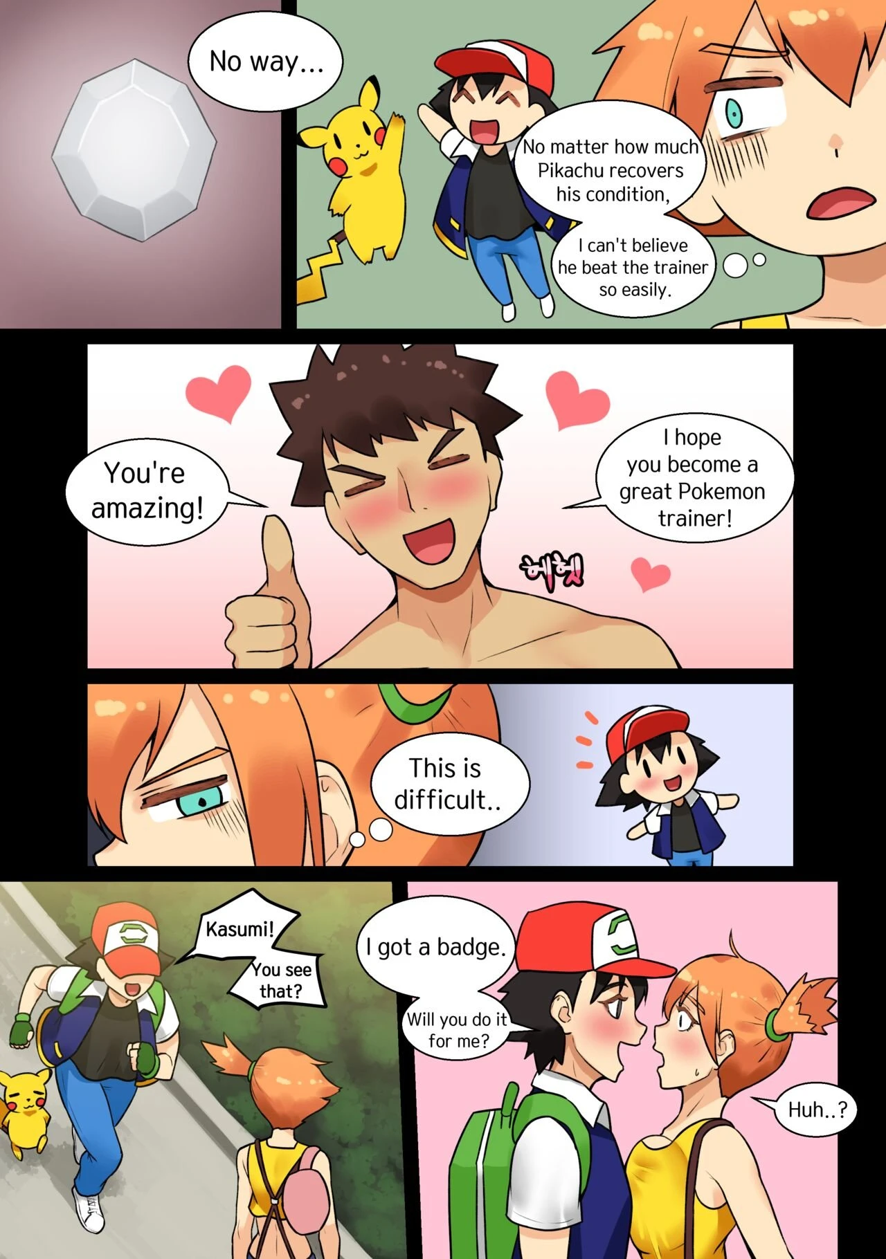 Ash x Misty (Trip with Pikachu) porn comic picture 34