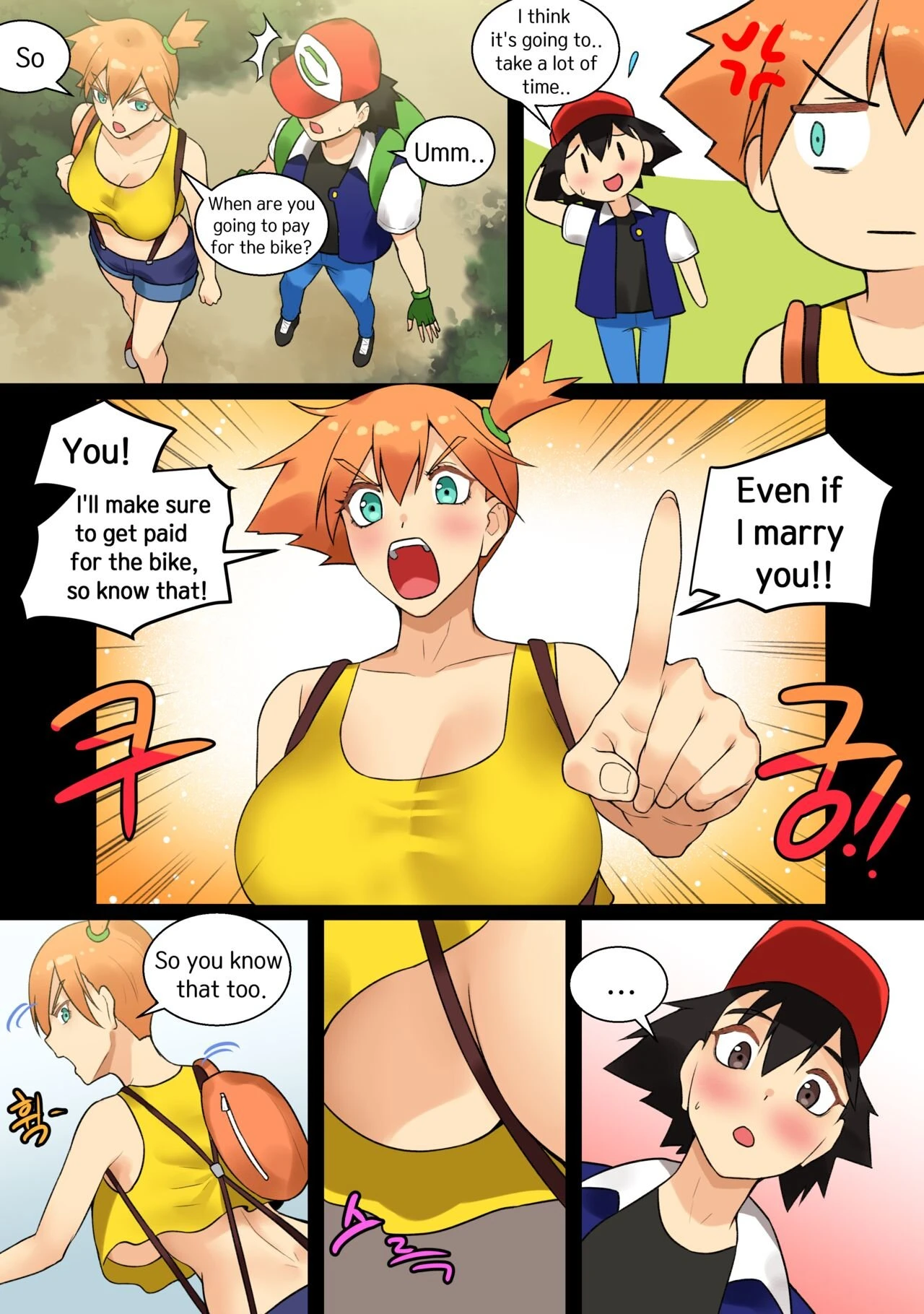 Ash x Misty (Trip with Pikachu) porn comic picture 4