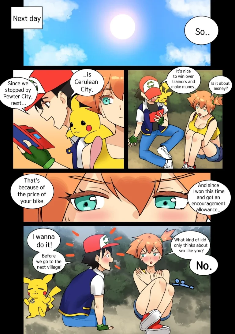 Ash x Misty (Trip with Pikachu) porn comic picture 41