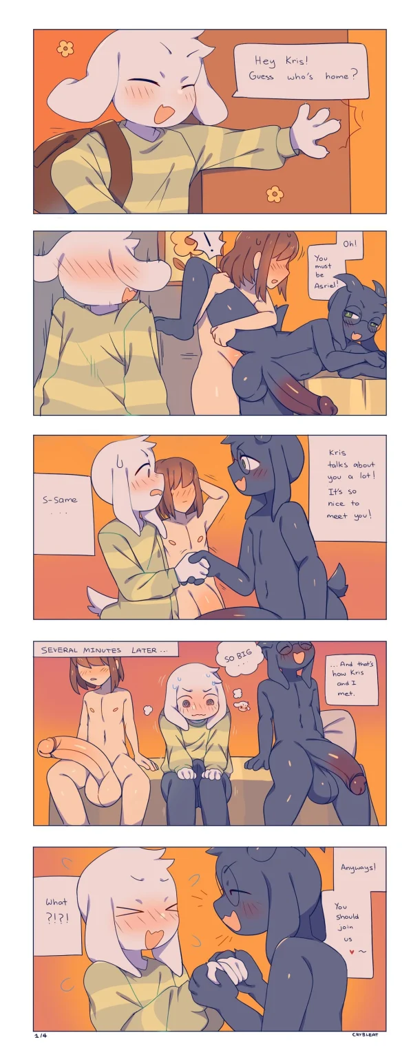 Asriel Gangbang porn comic picture 1