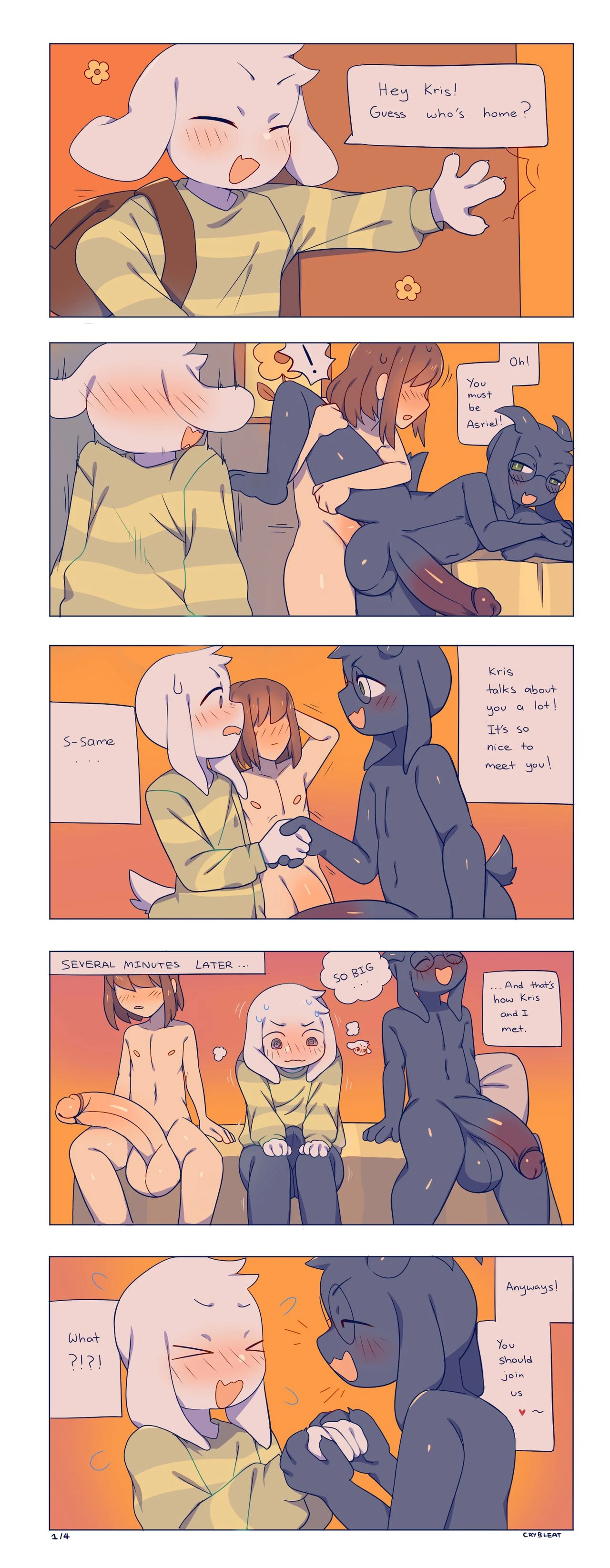 Asriel Gangbang porn comic picture 1