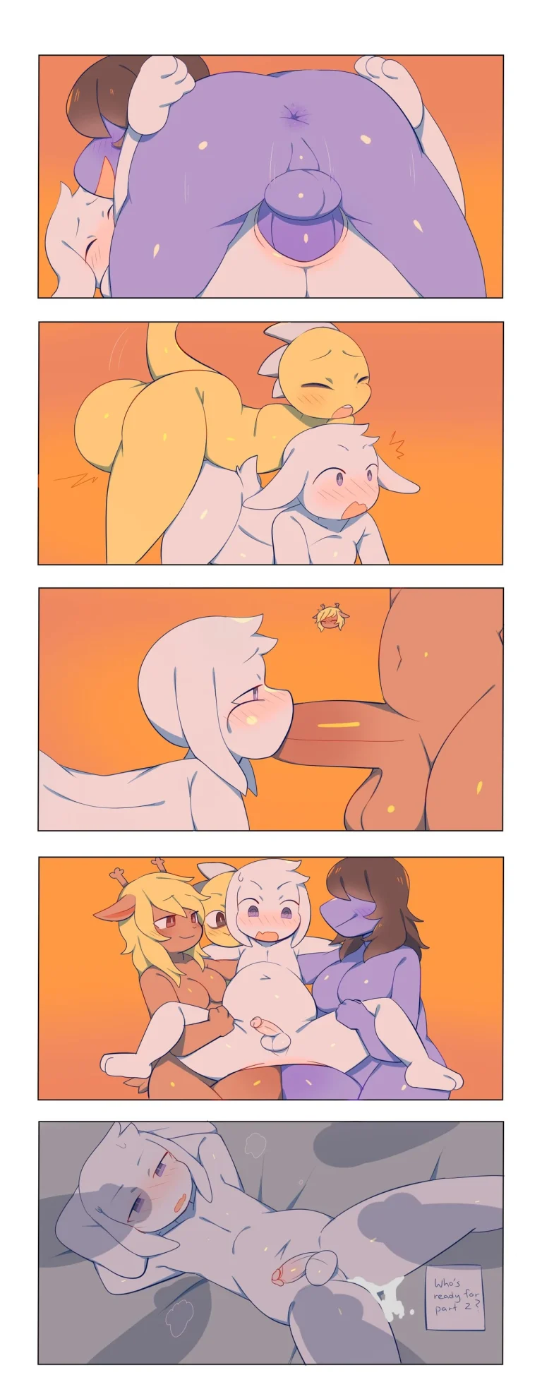 Asriel Gangbang porn comic picture 5