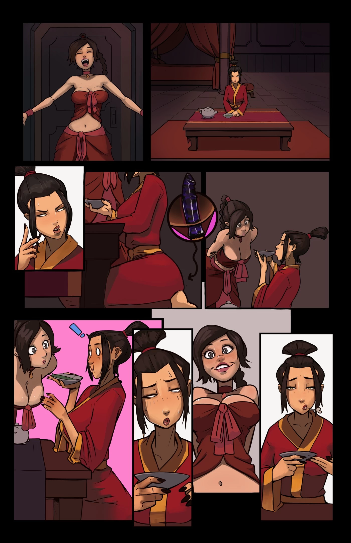 Azula & dildo porn comic picture 8