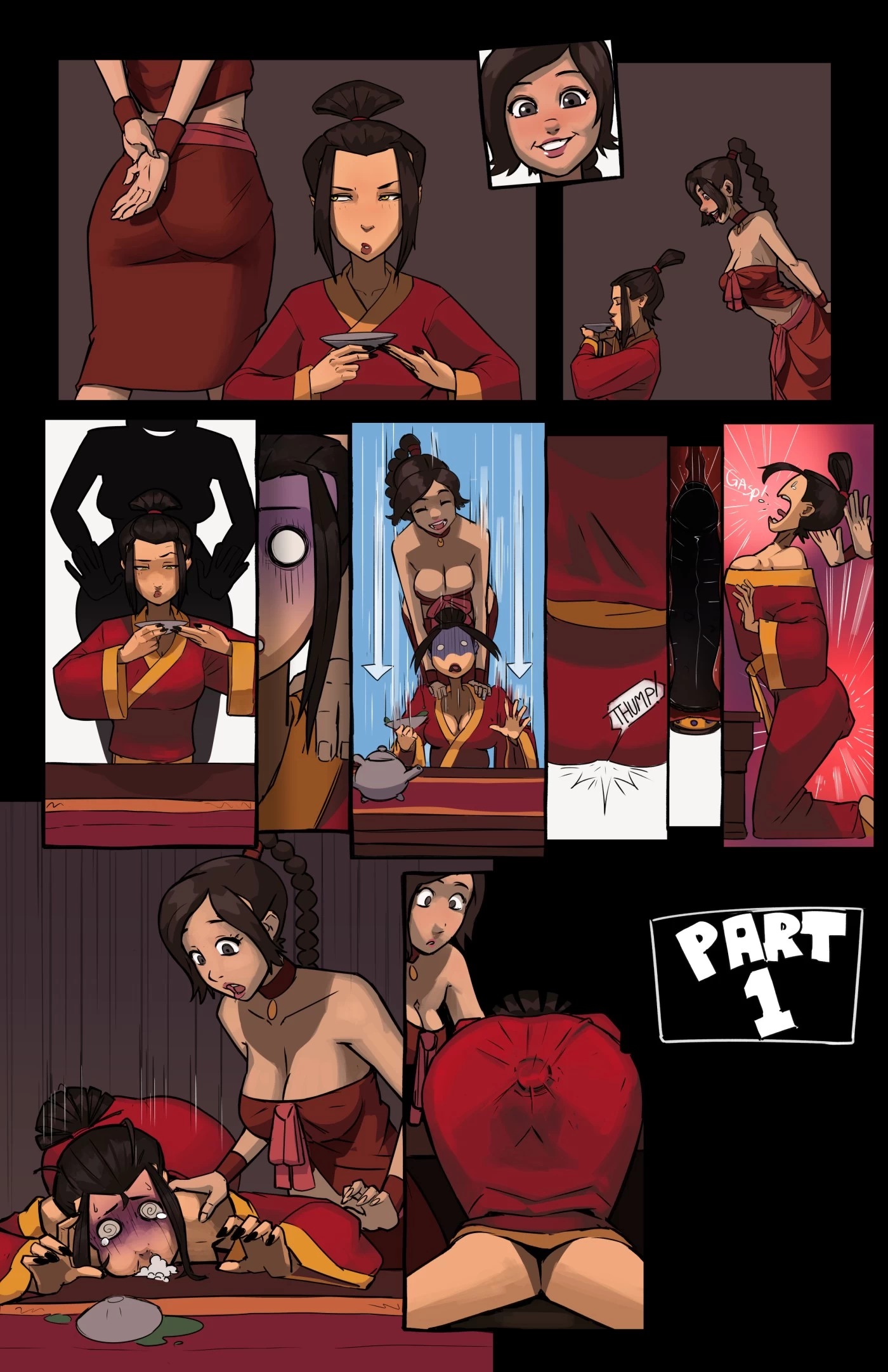 Azula & dildo porn comic picture 9