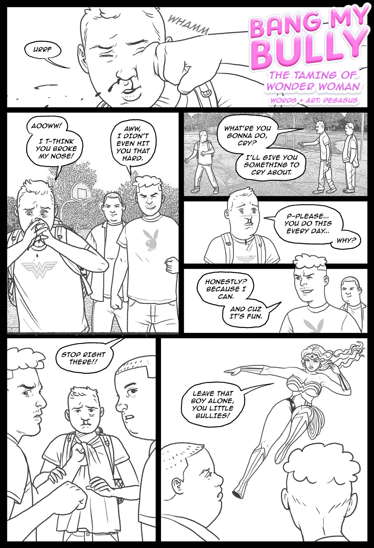 Bang my Bully 2 - Wonder Woman porn comic picture 1