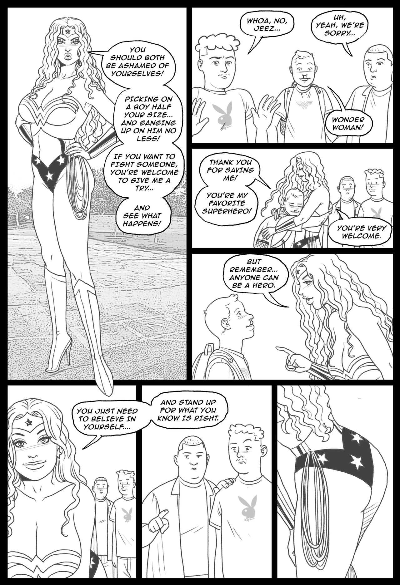 Bang my Bully 2 - Wonder Woman porn comic picture 2