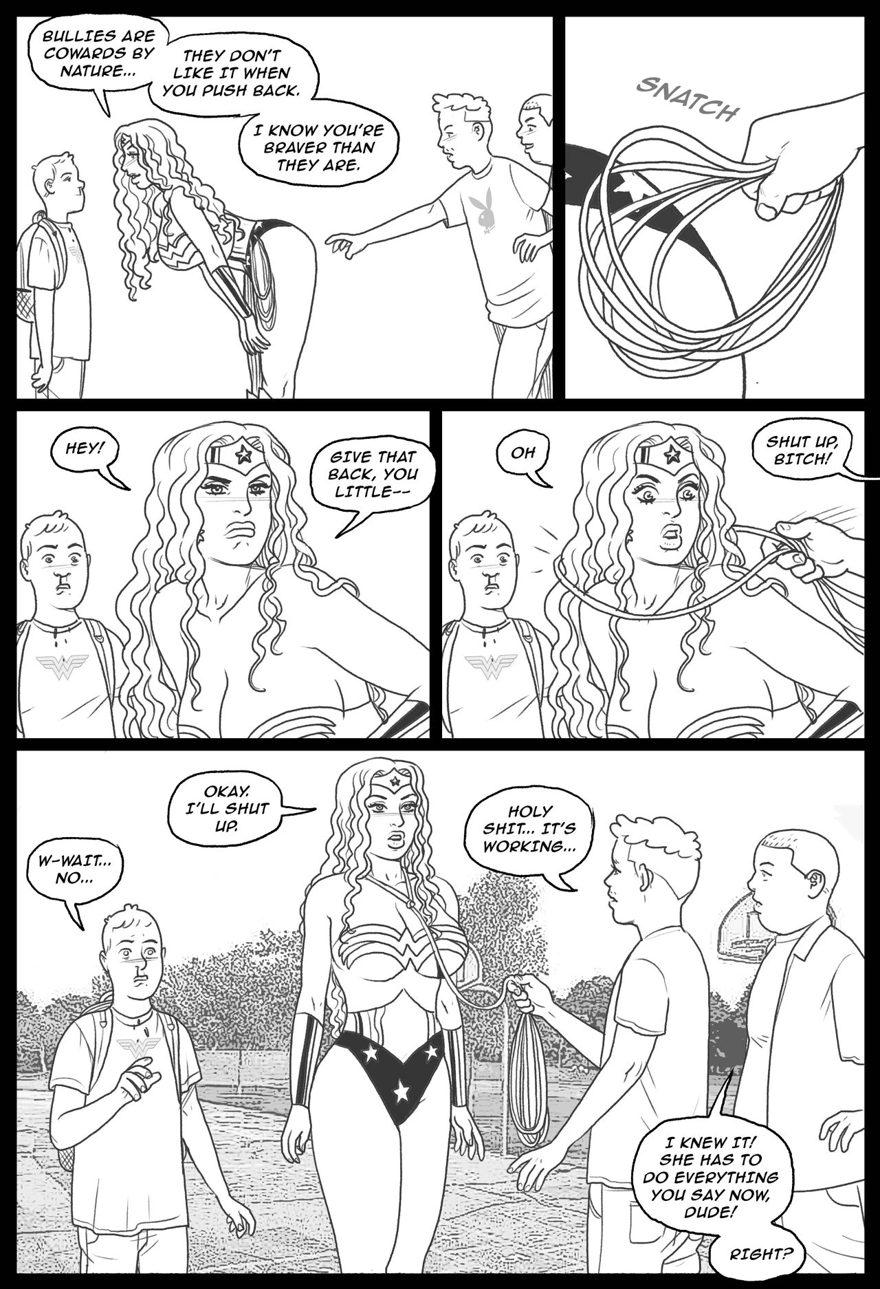 Bang my Bully 2 - Wonder Woman porn comic picture 3