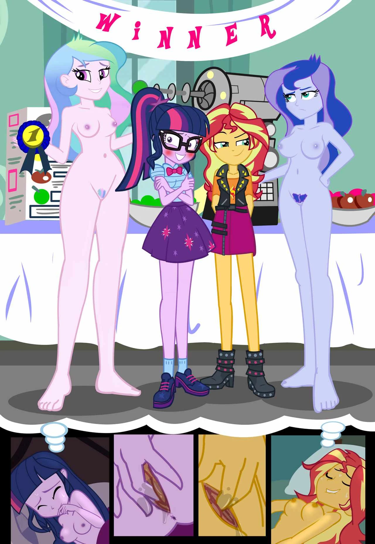 Bare Naked Science Exhibition porn comic picture 11