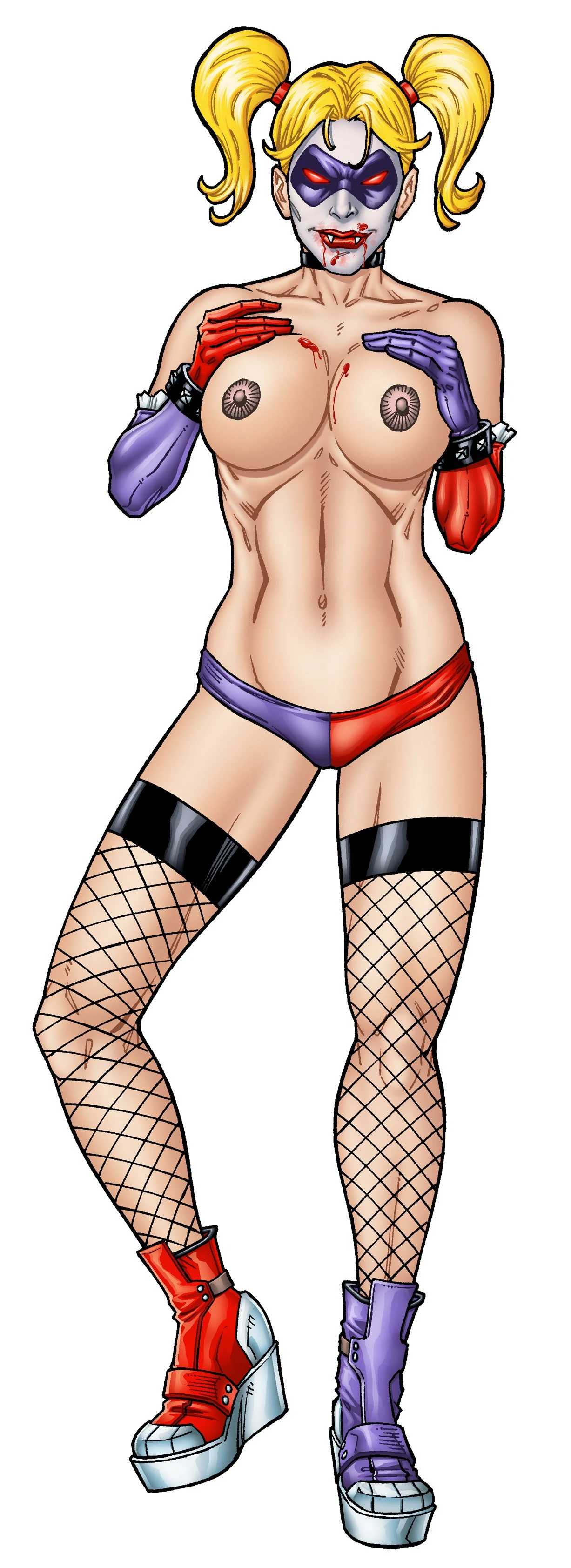 Batman and Nightwing discipline Harley Quinn porn comic picture 11