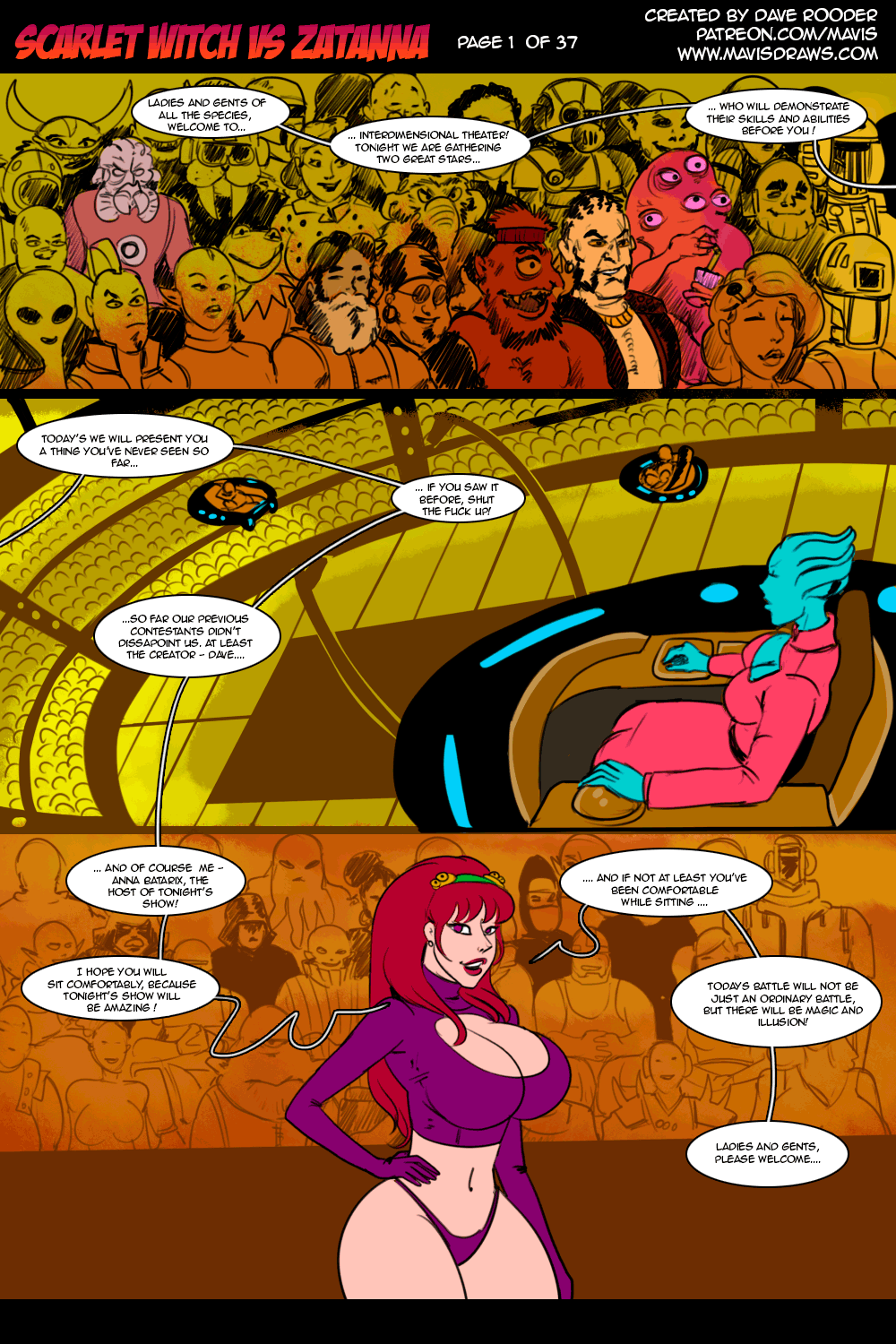 Battle of Supes: Scarlet Witch vs Zatanna porn comic picture 1