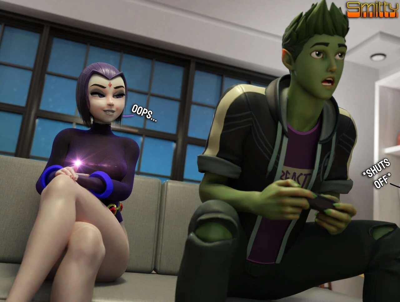 Beast Boy's epic gamer move porn comic picture 2
