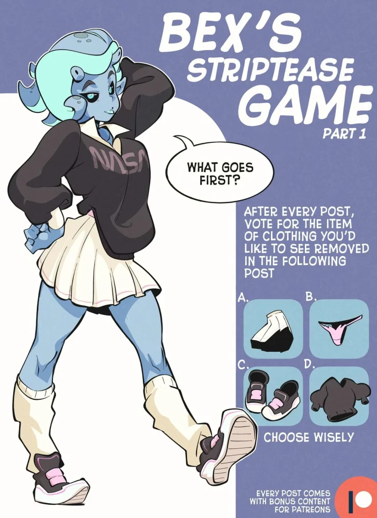 Bex's Striptease Game porn comic picture 1