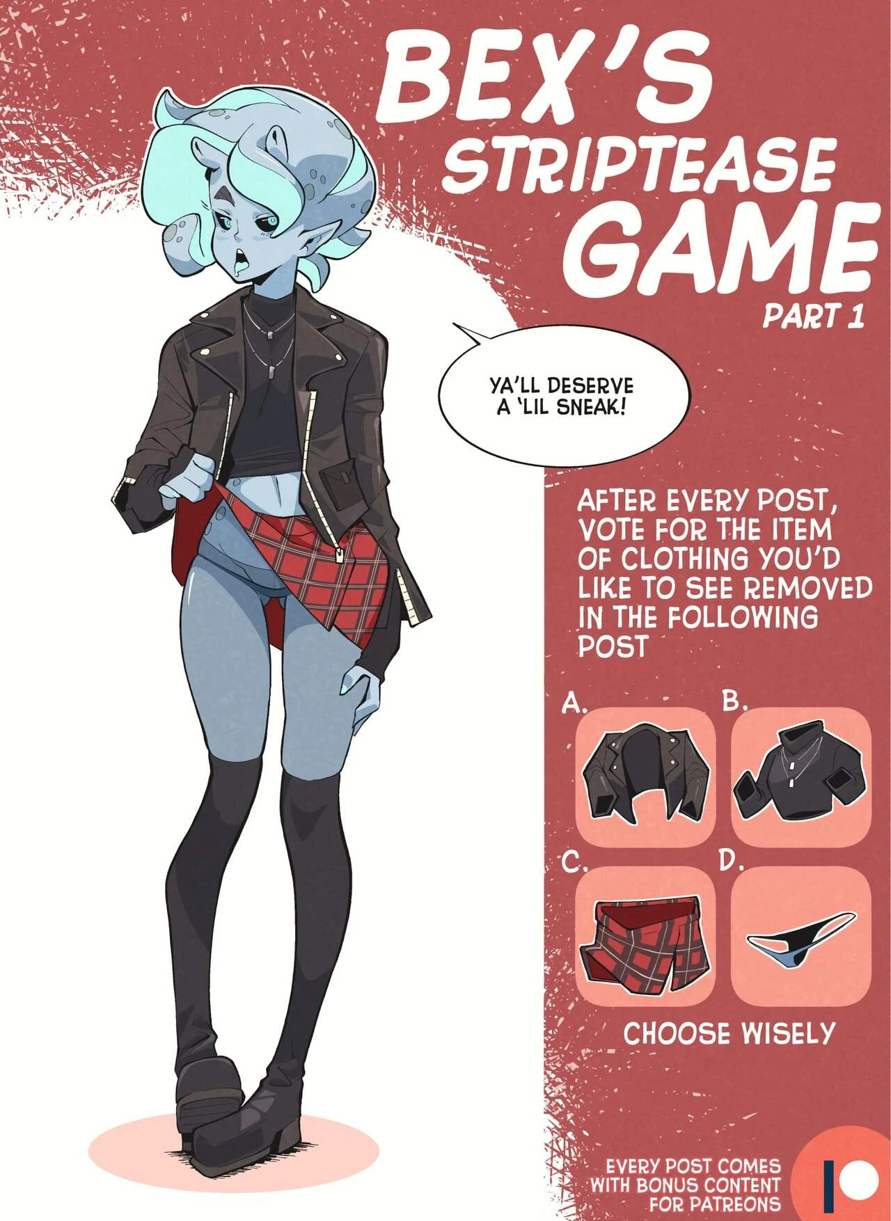 Bex's Striptease Game porn comic picture 16