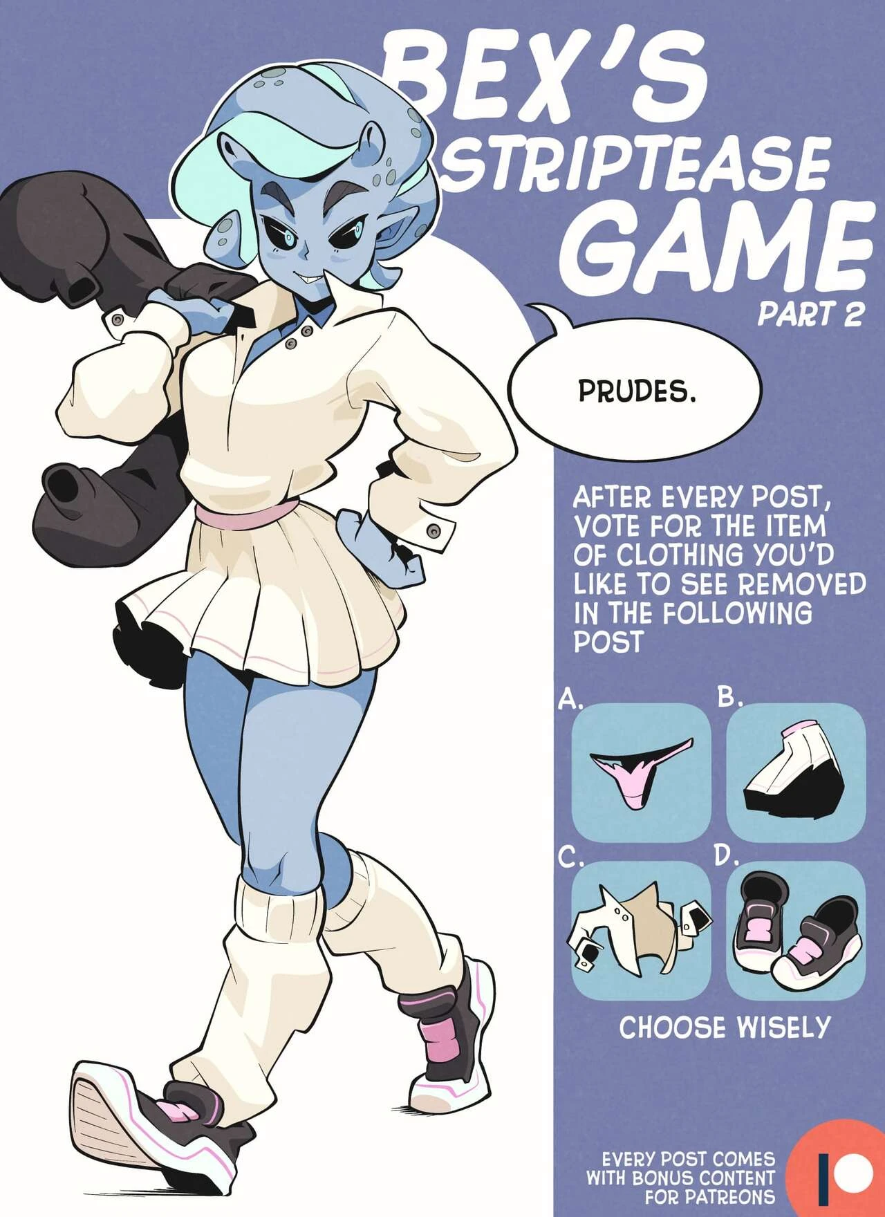 Bex's Striptease Game porn comic picture 2