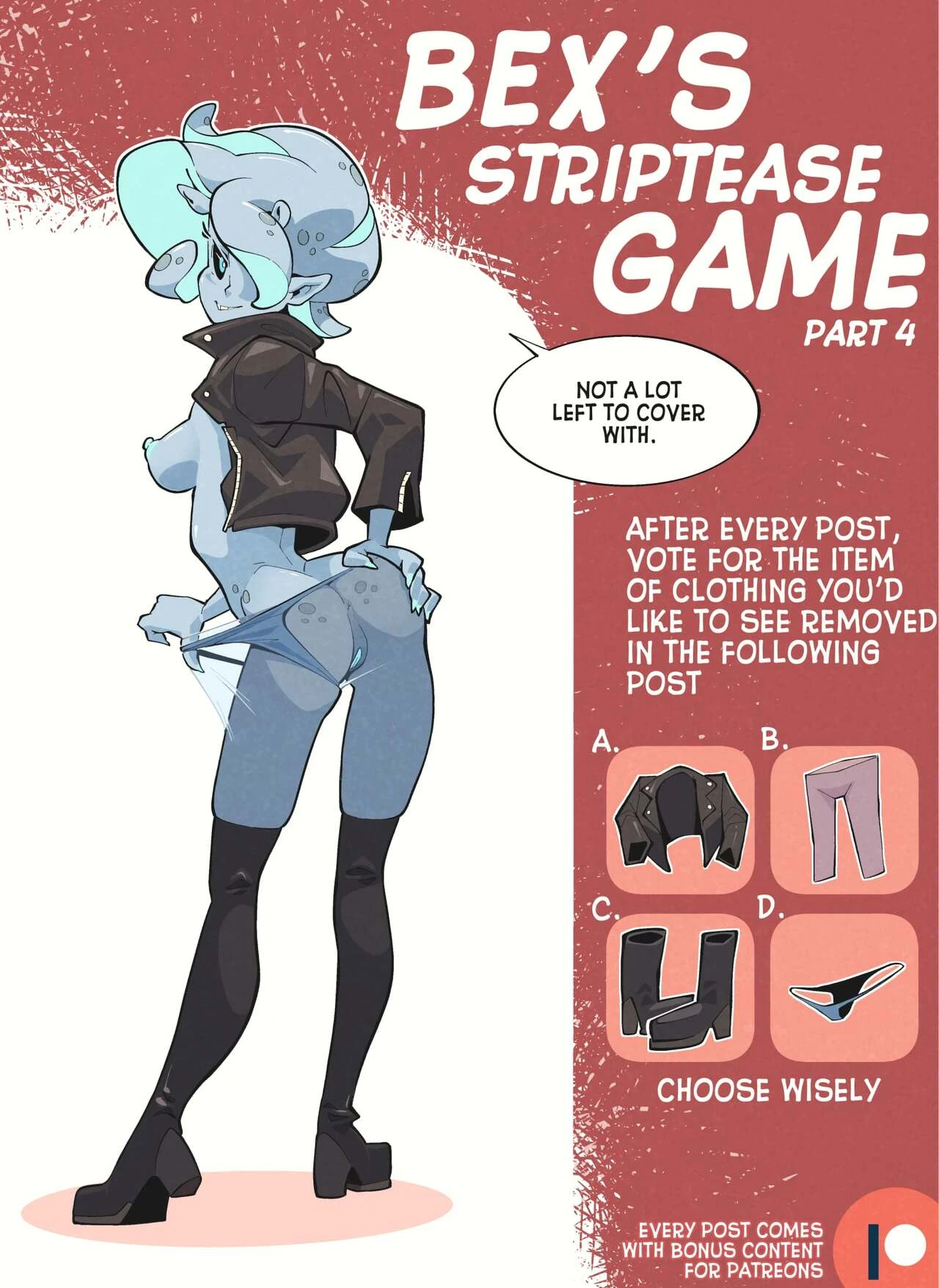 Bex's Striptease Game porn comic picture 22