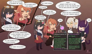 Big potion enhanced party porn comic picture 1