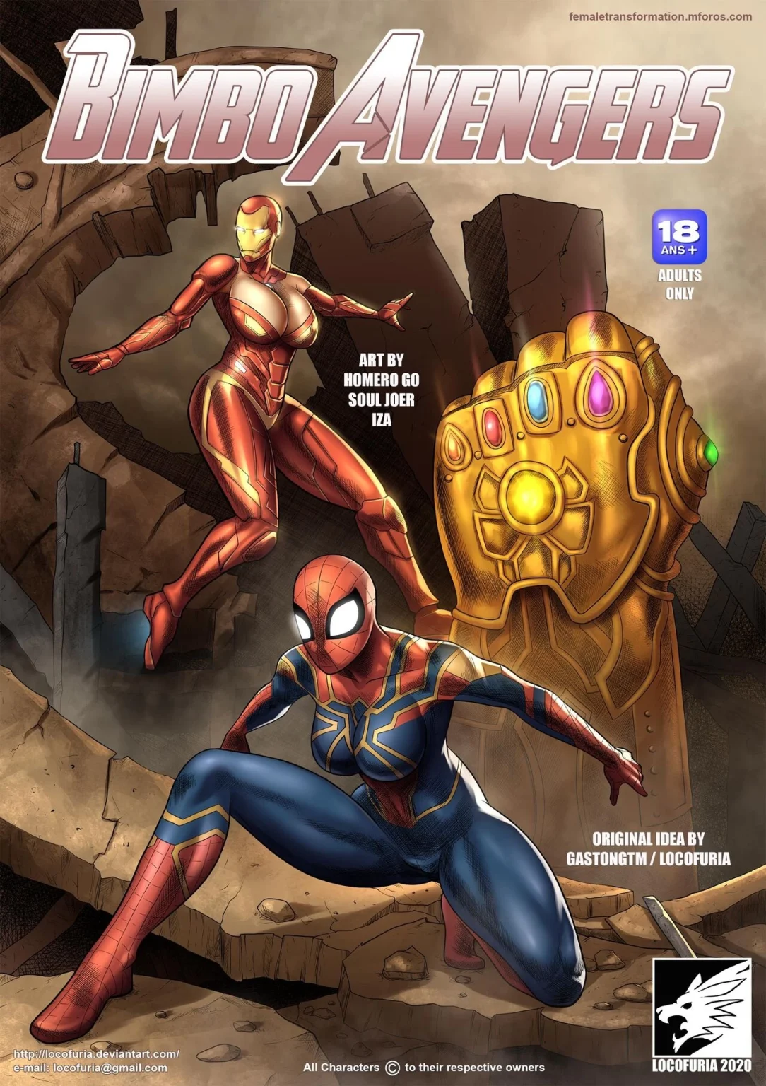 Bimbo Avengers porn comic picture 1