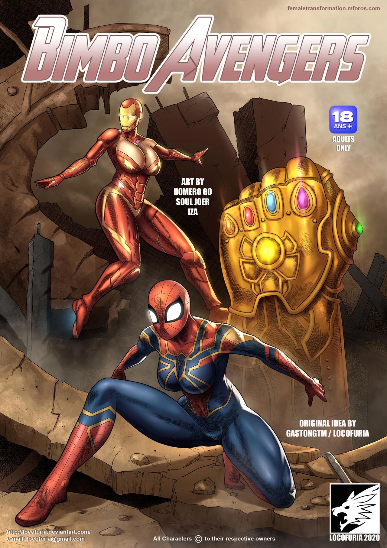 Bimbo Avengers porn comic picture 1