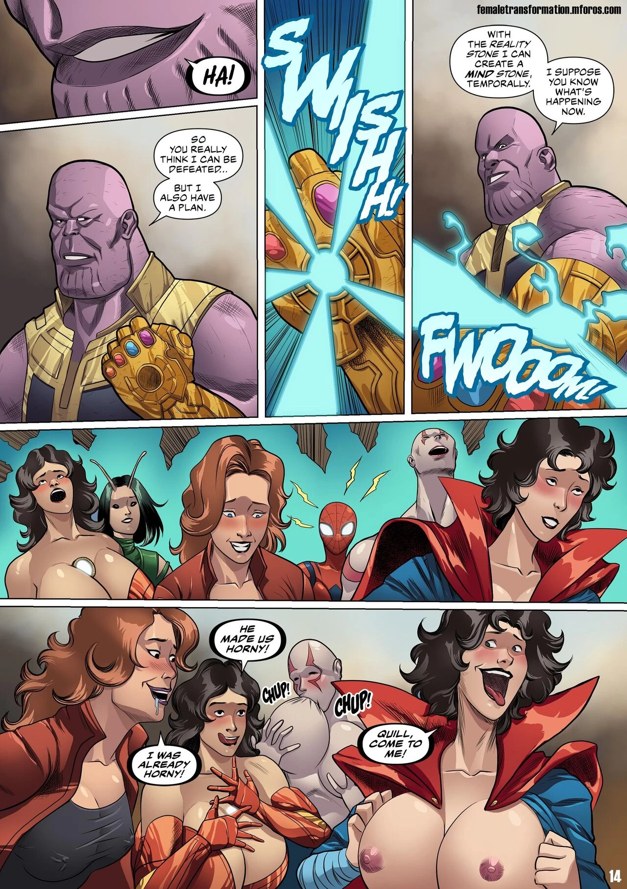 Bimbo Avengers porn comic picture 17