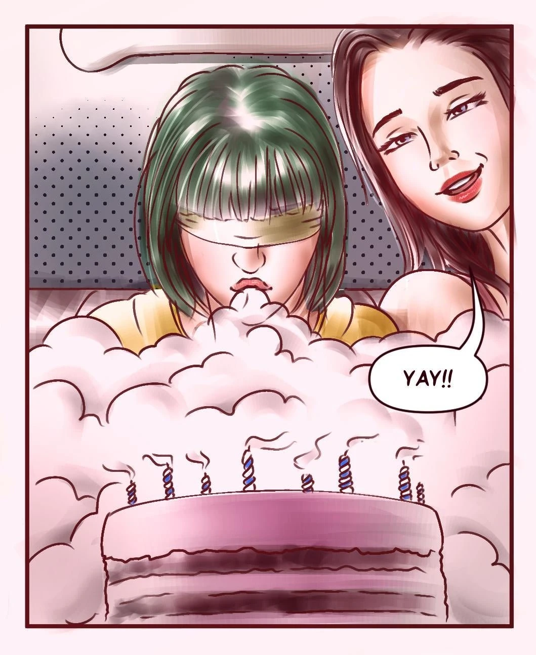 Birthday Blindfold porn comic picture 3