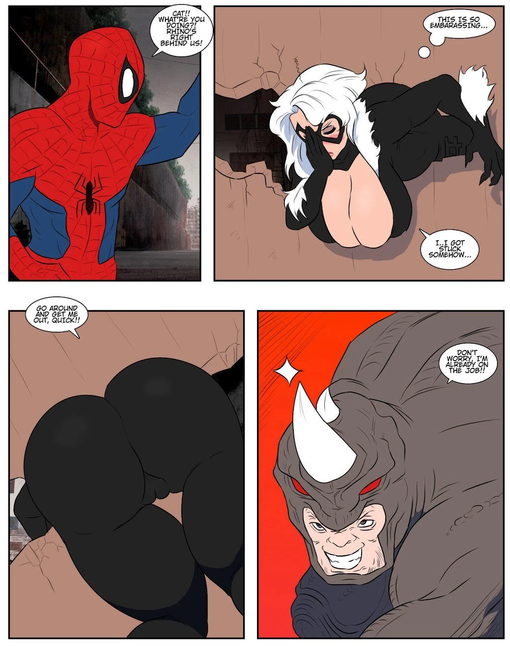 Black Cat gets Horny porn comic picture 1