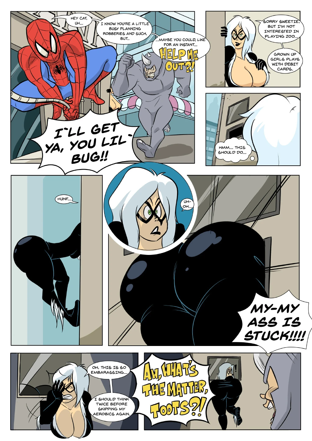 Black Cat gets the Point porn comic picture 1