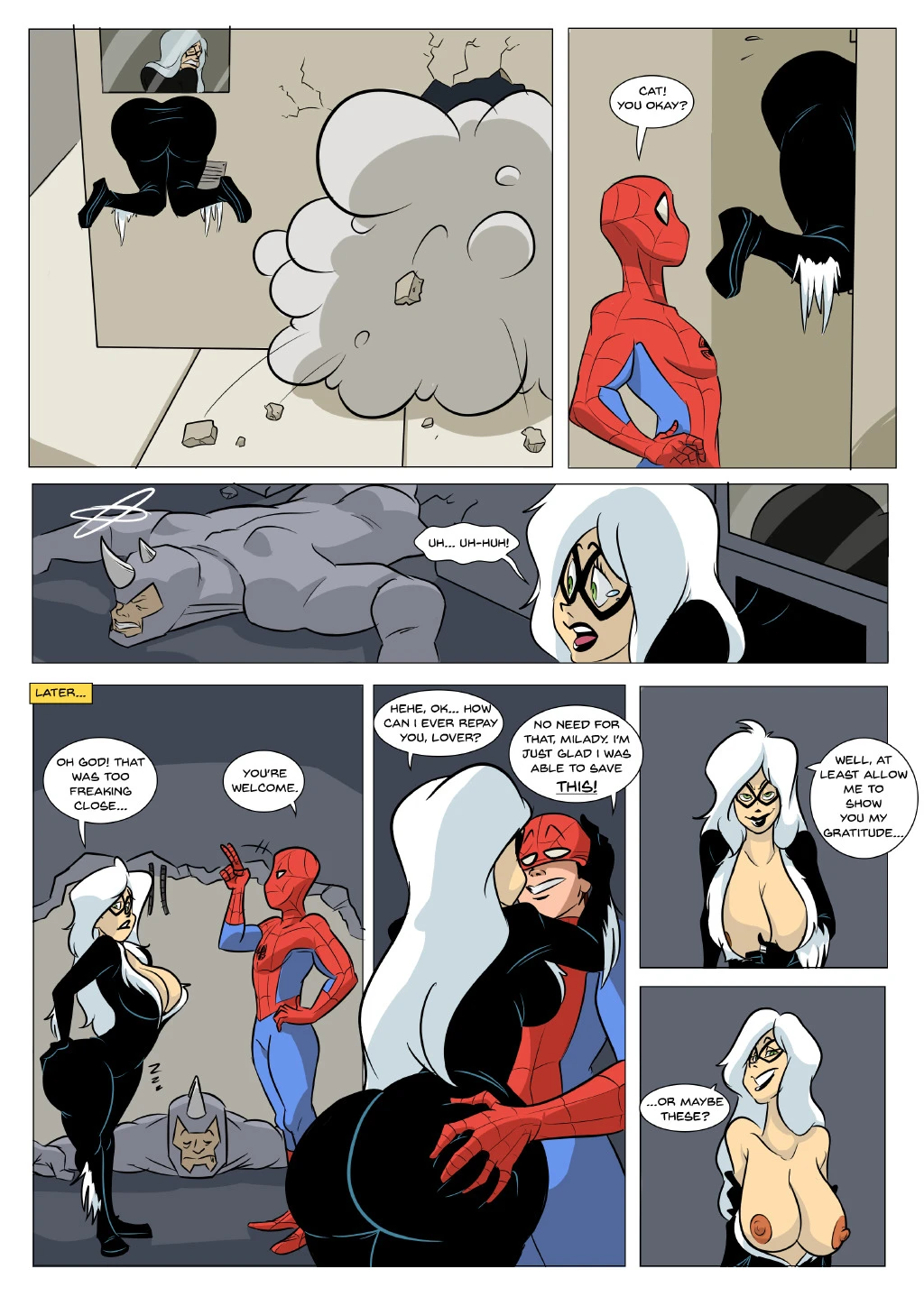 Black Cat gets the Point porn comic picture 3
