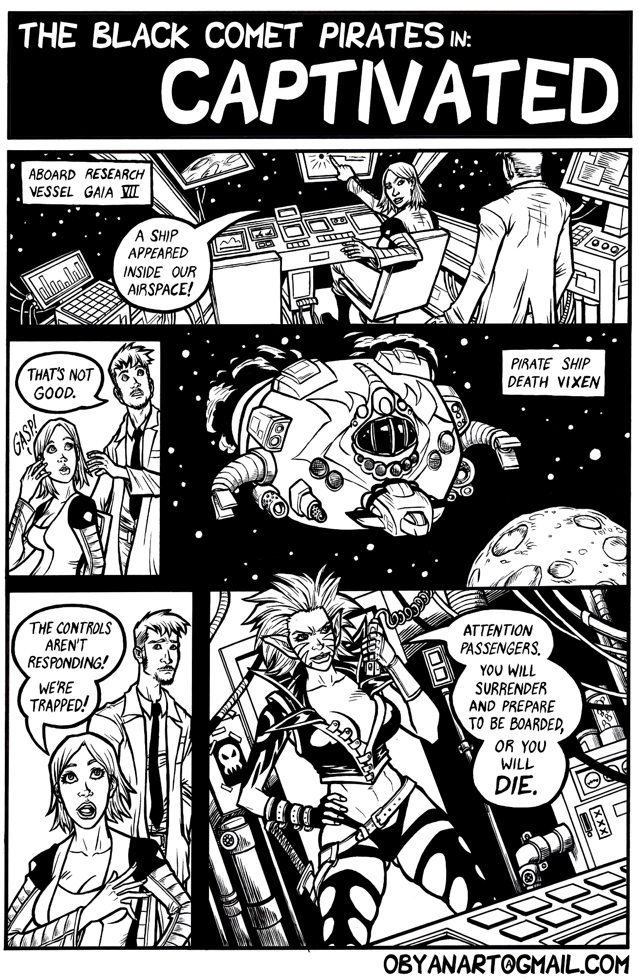 Black Comet Pirates: Captivated porn comic picture 1